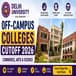 DU off-campus Colleges cutoff 2026: Commerce, Arts & Science